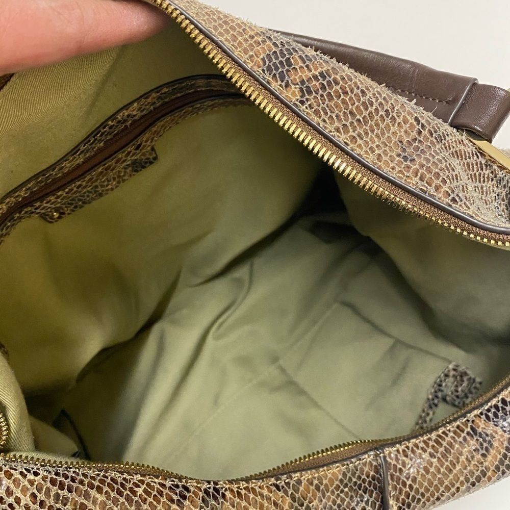 G.I.L.I. Milano Snake Print Leather Hobo Bag C9 - Picture 16 of 16